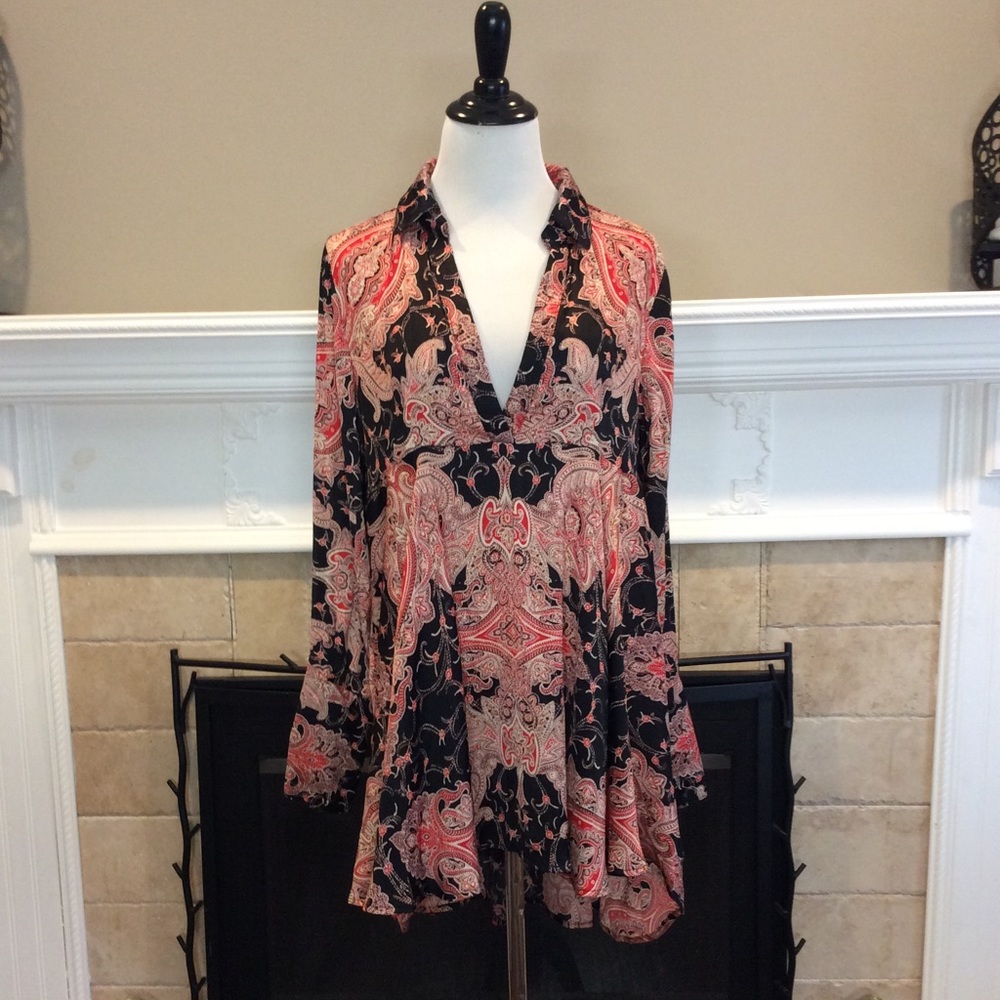 Free people flows sheer babydoll dress